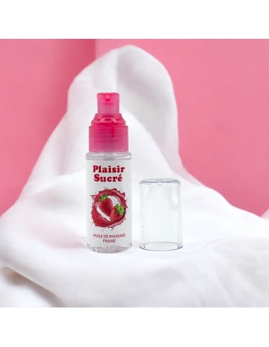  Huile de Massage Gourmande - Fraise - Plaisir Sucré -  Huile de massage - Avenue du Plaisir - Sexshop n°1 en France