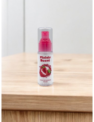  Huile de Massage Gourmande - Fraise - Plaisir Sucré -  Huile de massage - Avenue du Plaisir - Sexshop n°1 en France