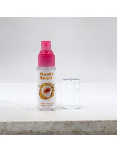  Huile de Massage Gourmande - Crème Brulée - Plaisir Sucré -  Huile de massage - Avenue du Plaisir - Sexshop n°1 en France