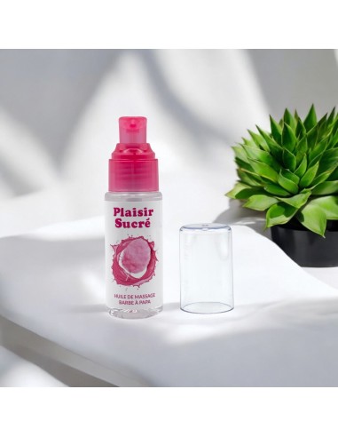  Huile de Massage Gourmande - Barbe à Papa - Plaisir Sucré -  Huile de massage - Avenue du Plaisir - Sexshop n°1 en France