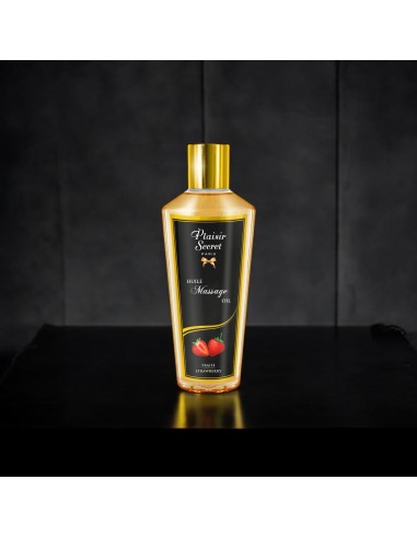 Huile de massage sèche : Fraise -  Huile de massage - Avenue du Plaisir - Sexshop n°1 en France