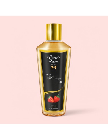 Huile de massage sèche : Fraise -  Huile de massage - Avenue du Plaisir - Sexshop n°1 en France
