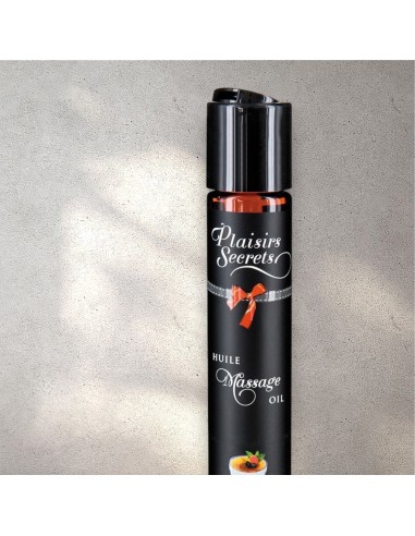 Huile de massage gourmande et comestible - Crème Brulée -  Huile de massage - Avenue du Plaisir - Sexshop n°1 en France